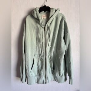 American eagle Mint Green Zip-Up Hoodie